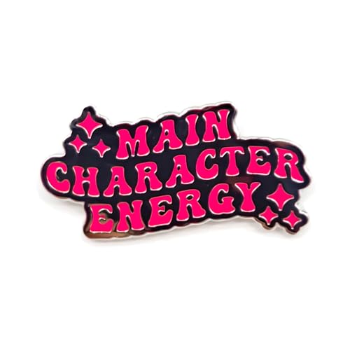 Main Character Energy Pin - Fun Series - Enamel Lapel Pin - Plated Badge for Clothing, Bags, and Lanyards