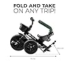 Kinderkraft AVEO Trike from 9 Months to 5 Year, Tricycle with adjustable parent handle, Trike for baby kids toddler, Foldable, Free Wheel Function, Protection from Sun, Cupholder, Toy basket, Green #2