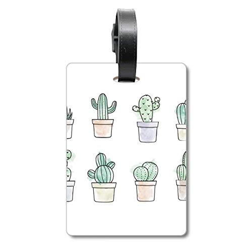 Étiquette valise cactus pour éviter les pertes de sacs de voyage en soute