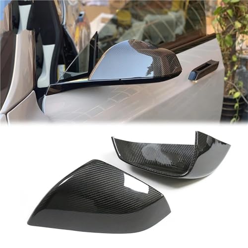Coques de rétroviseurs carbone Tesla Model S 2021+ : accessoire de protection auto - 7