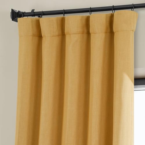 HPD Half Price Drapes Faux Linen Textured Room Darkening Curtains for Bedroom 108 Inches Long (1 Panel) - Image 4