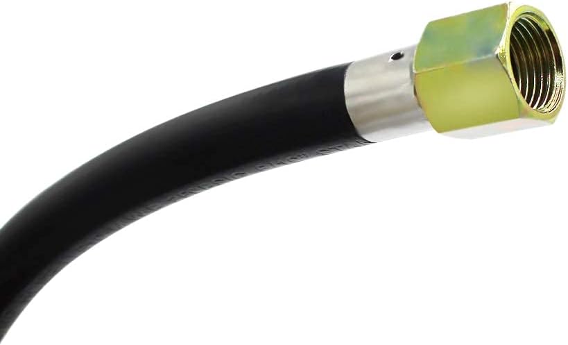 MENSI 12 Foot High Pressure Propane Extension Hose with 3/8" SAE Female Flare Fitting x 1/4" MNPT