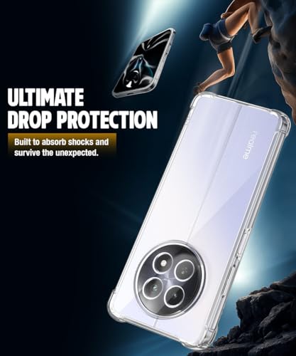 Image of WOW IMAGINE Clear Back Cover for Realme 13 5G | Realme 12 5G | 12X 5G | Narzo 70x 5G | C65 5G | N65 | Shockproof Soft TPU Case | Cushioned Edges for Ultimate Protection Back Cover Case - Transparent