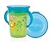 Nûby Taza Mágica 360º con Asas y Tapa Protectora, Verde, 240 ml