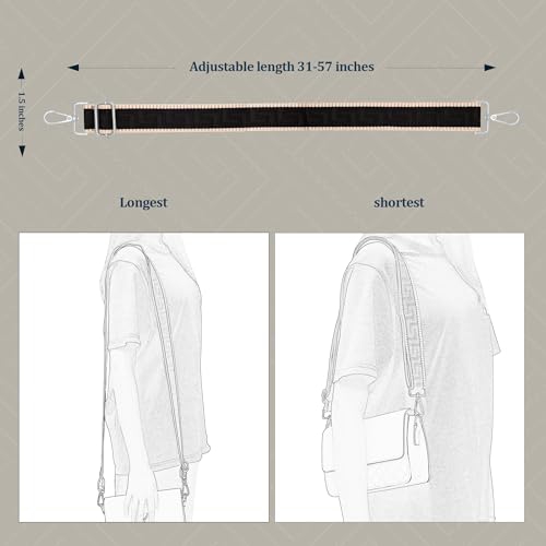 Image of chushui Silver Hardware Purse Strap,Replacement Crossbody Adjustable Shoulder Strap for Handbag Bag
