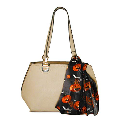 Halloween Scarves with Pumpkins and Bats4