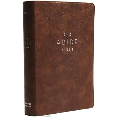 NKJV, Abide Bible, Leathersoft, Brown, Red Letter, Comfort Print
