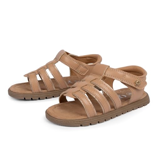 Image of QIY Toddler Girl Sandals Little Kids Summer Dress Shoes Open Toe Flats Princess Sandals for School Beach Party