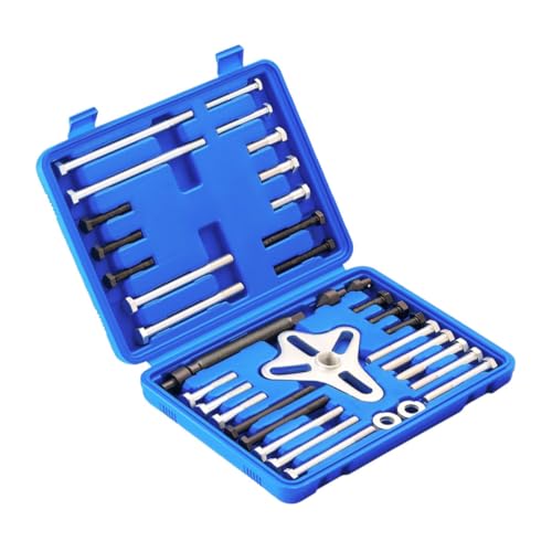 BRIGHTFUFU 46Pcs Steering Wheel Puller Multifunctional Crankshaft Flywheel Harmonic Balancer Tools for Efficient Automotive Repairs Durable Construction for Long Term Use