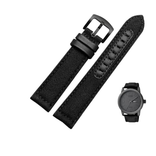 Bracelet de montre toile nylon YCQYM de qualité supérieure compatible Eco-Drive 20mm 24mm