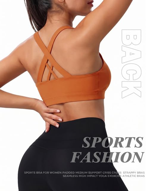 Image of Buauty 2 Packs Sports Bras for Women High Support, Push Up Sports Bra, Criss-Cross Back High Impact Yoga Bras for Large Bust