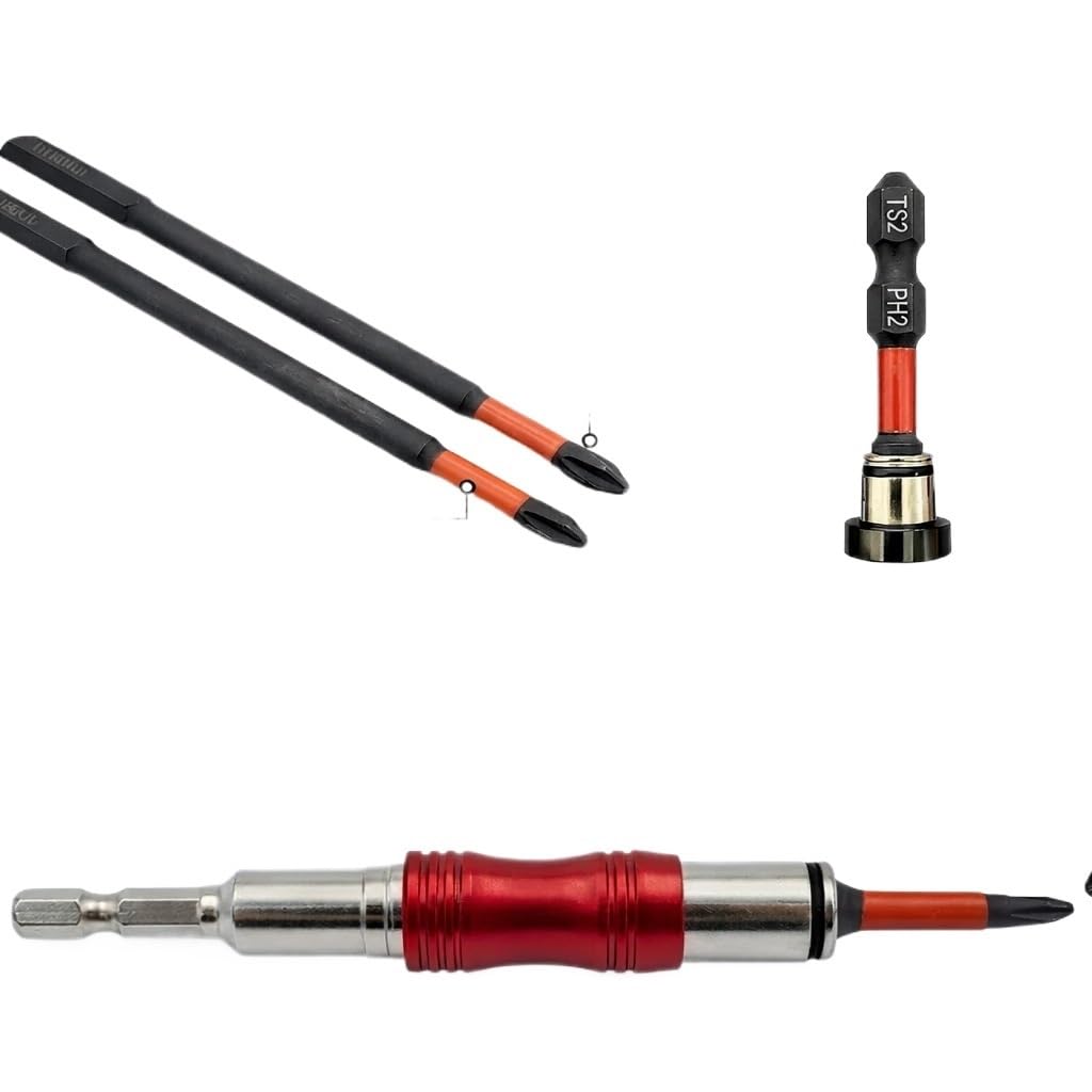 Stal PH2 — 15-częściowy zestaw bitów udarowych S2, akcesoria narzędziowe w wielu rozmiarach Zestaw przedłużek(15pcs With box)