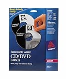 Avery Removable CD Labels, Print to The Edge, Removable Adhesive, 50 Disc Labels and 100 Spine Labels (5931)