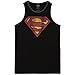 Superman Distressed Logo Tank Top - Black (Large)