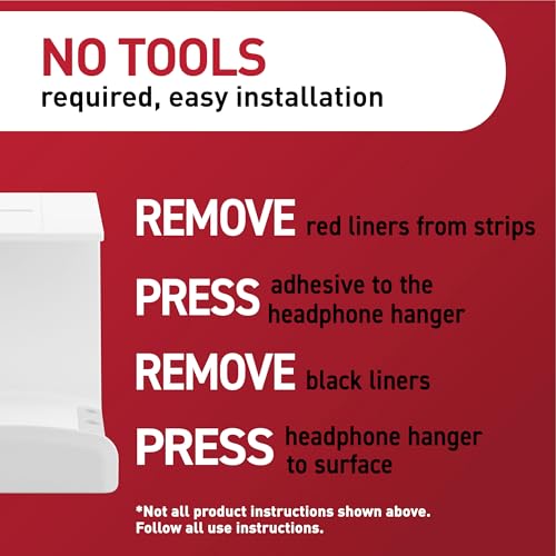Image of Command Headphone Hanger, 1 Hook, 4 Large Strips