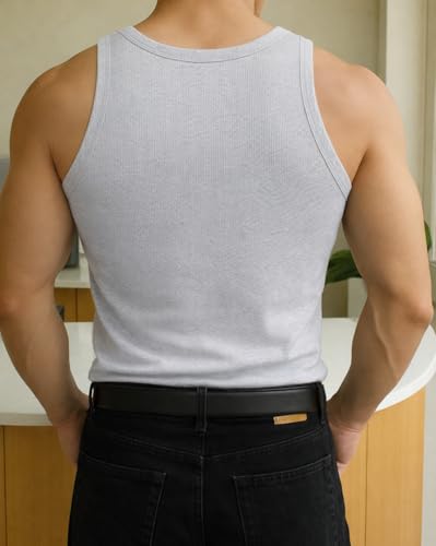 Image of Rockwell Men's Premium Cotton Vest - Sleeveless Gym Undershirt | Breathable, Stretchable & Skin-Friendly Innerwear for Everyday Comfort | Pack of 2 |301