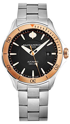 Baume Mercier Men's 'Clifton' Automatic Watch - Black Dial with