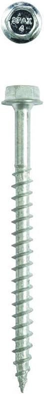 SPAX 4571010801005 5/16 x 4 Hex Drive Washer Head Zinc Powerlag Screw (50 Pieces per Box)