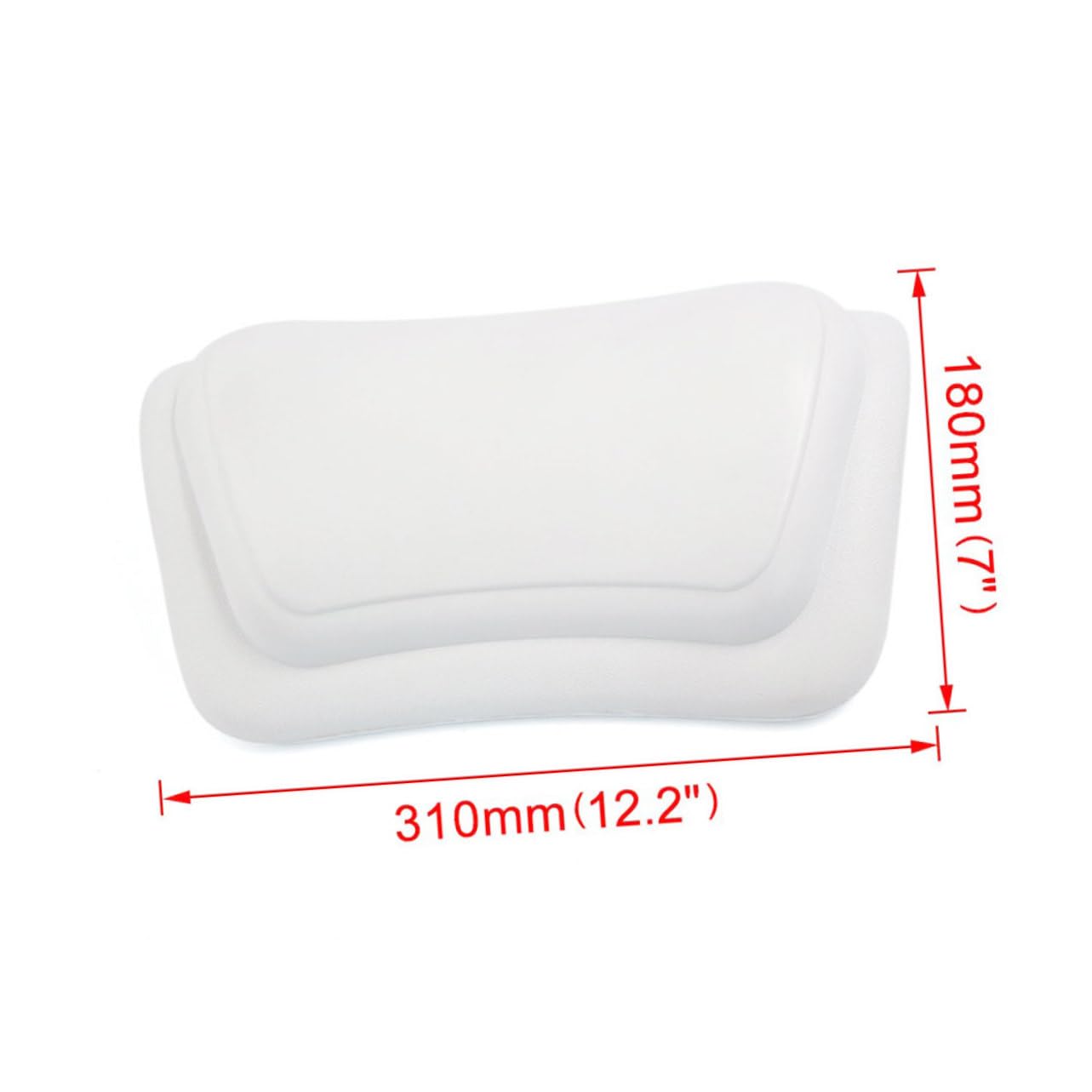 Homoyoyo Cuscino per Vasca da Bagno in PU e Resistente con Ventose Ultra-grandi Morbido e Ergonomico per Adulti e Compatibile con Tutte Vasche da Bagno e Spa