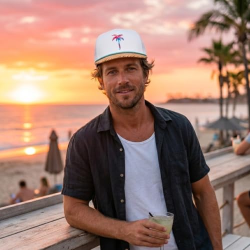 Image of EDTREK Adventure Snapback Hat - Surf Hat - Beach Hat - Hiking Trucker Hat - Flying High Hat