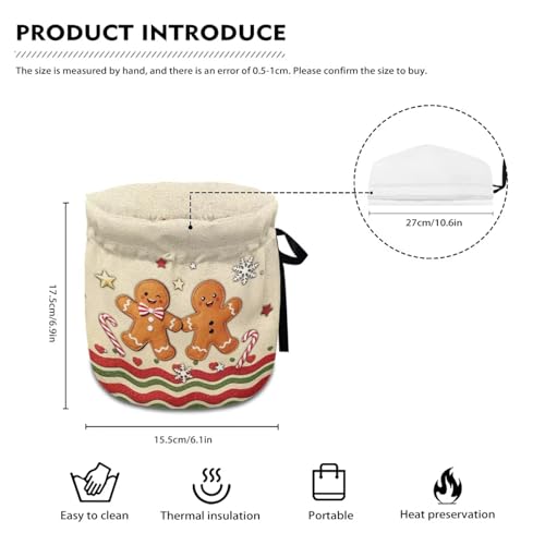 Image of Gingerbread Man Teapots Dust Cover Insulated Tea Cozy for Teapot Kettle Cover Breakfast Insulation Lid Warmer Tea Cosy Kitchen Coffee Table Decorative Accessories Gift for Friends