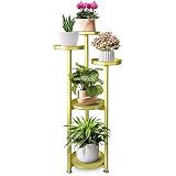 Plant Stand Indoor,Metal Outdoor Plant Shelf Tall for Small Plants,39 inches in Height,Tiered Plant