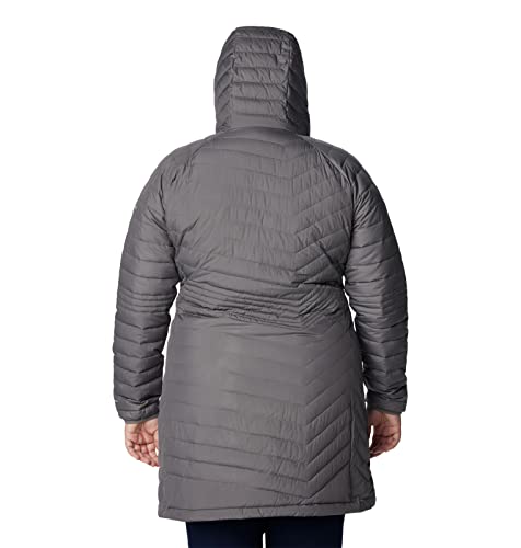 Columbia Jaqueta feminina Powder Lite, cinza cidade, grande