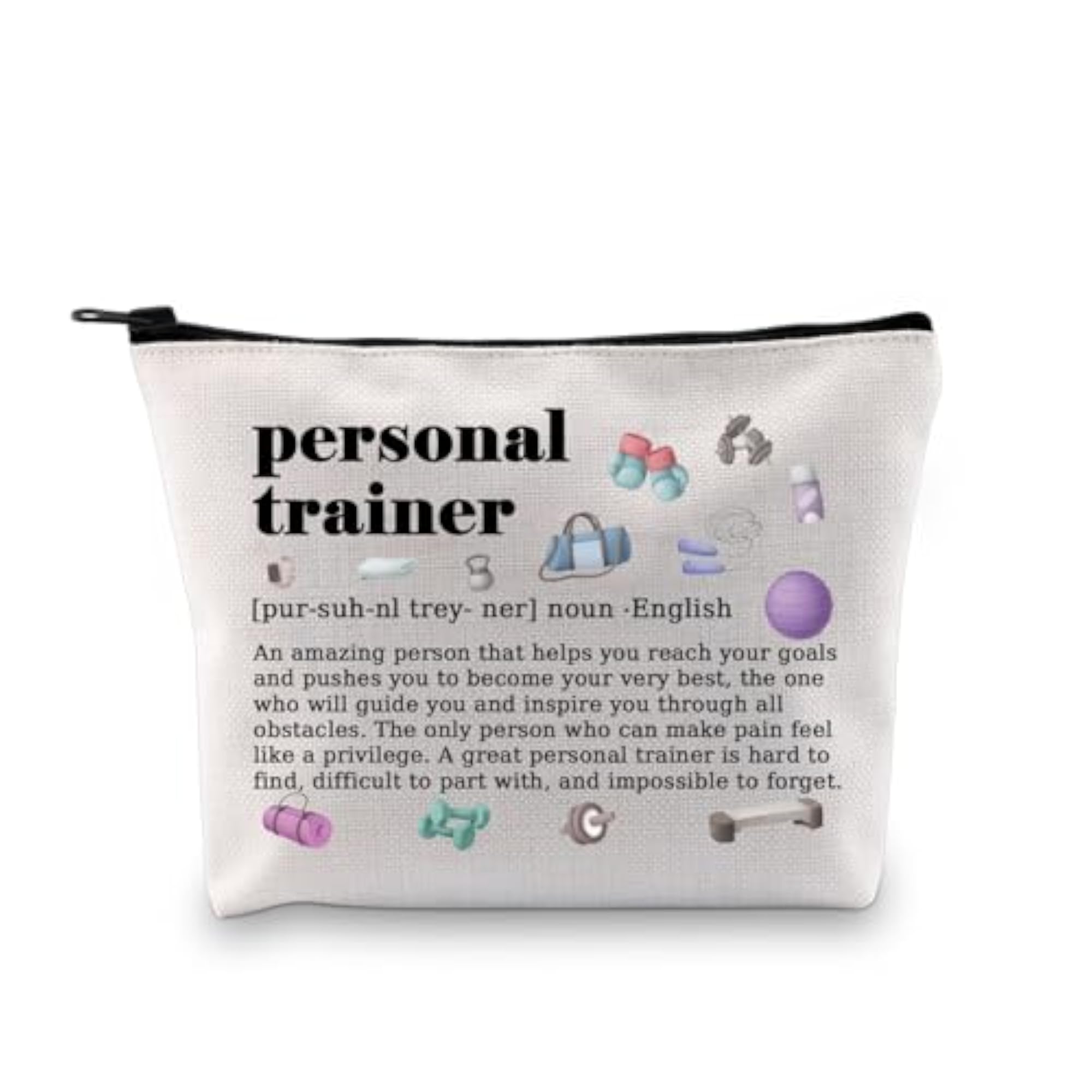 Personal Trainer Makeup Bag, Thank You Gift for Coaches