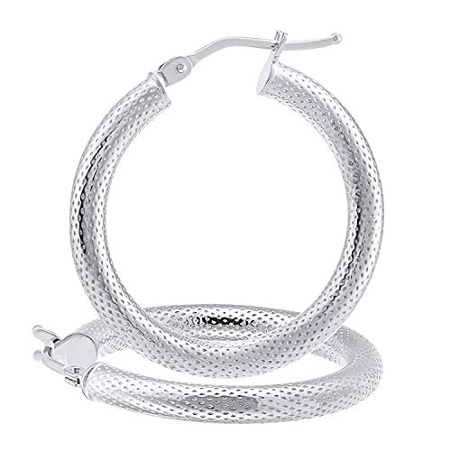 Citerna Pendientes de aro Mujer oro blanco - RIL1800W