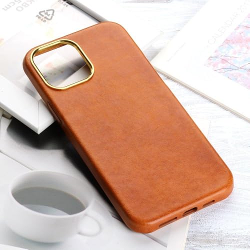 Étui en cuir uni iPhone 14 Pro, coque fine et souple contre les rayures et les chocs