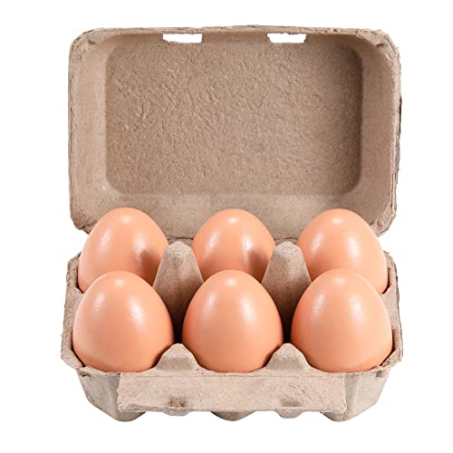 Image of Half Dozen Vintage Egg Cartons 50 Pack, Blank Natural Pulp Egg Cartons 6 Count for Chicken Eggs Reusable, Storage Tray Strong for Holds Up to Six 6 Huevo Carton Cardboard Paper Holder Container