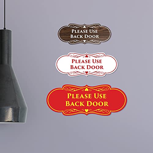 Please Use Back Door Solution Entrée de Service Signs ByLITA M - 5