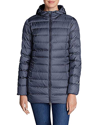 Eddie Bauer Women's Cirruslite Packable Down Parka Jacket Navy Heather X-Large