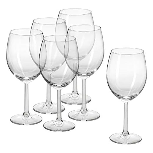 IKEA SVALKA Rotweinglas im 6er-Set Gläserset mit sechs Rotweingläsern - mit 44cl Inhalt - 20 cm hoch - spülmaschinenfest