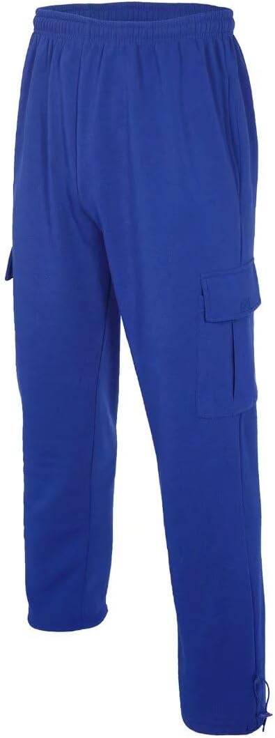 Mens Fleece Cargo Sweatpants Multi-Pocket Loose Casual M-5XL Tall and Big Size - Image 3