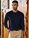 PJ PAUL JONES Men's Sweater Fashion Crewneck Pullover Sweater Casual for Birthday Party Navy
