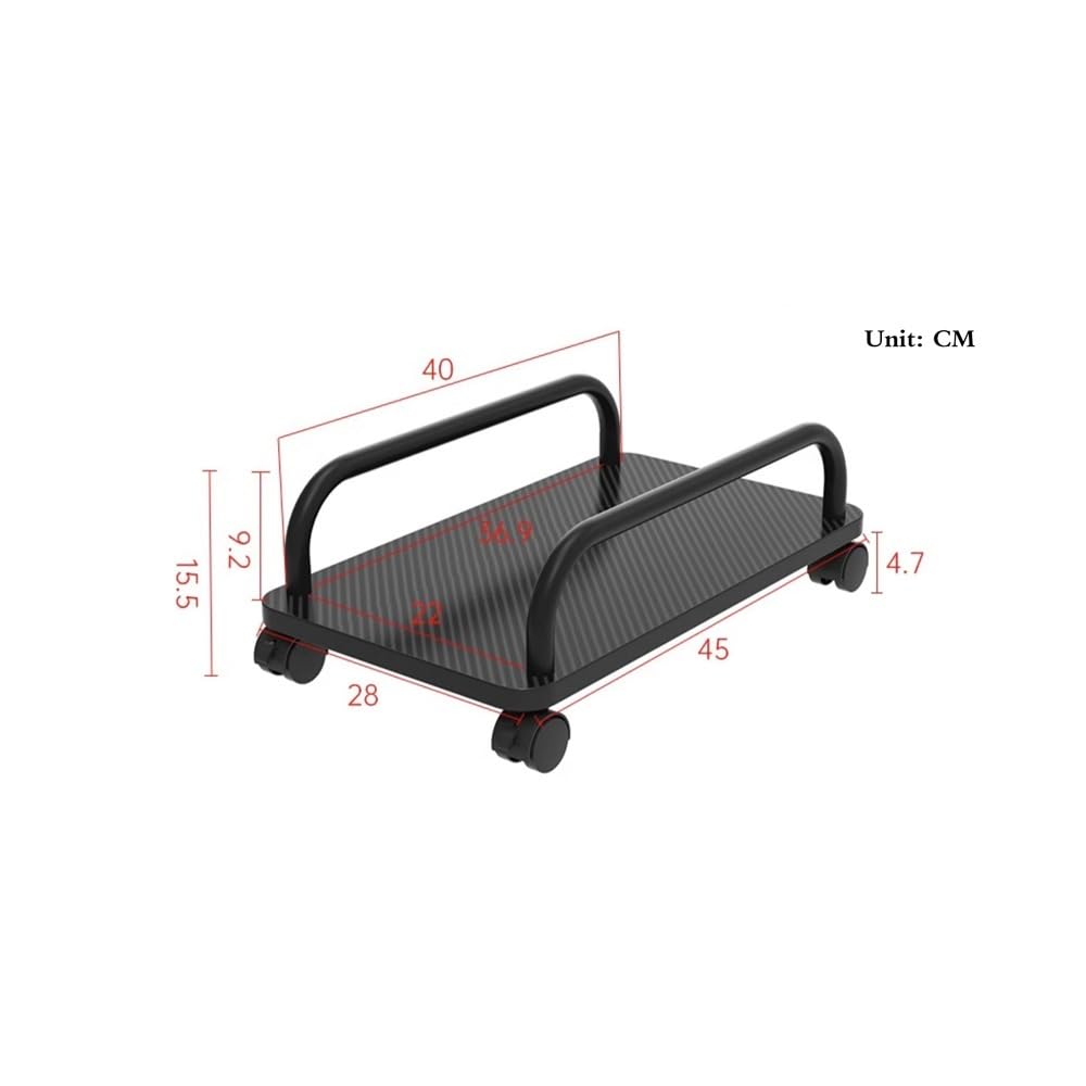 supporto per torre di computer Supporto CPU host for PC portatile mobile Base for desktop da ufficio con supporto for gioco 4 ruote girevoli(Bianco)