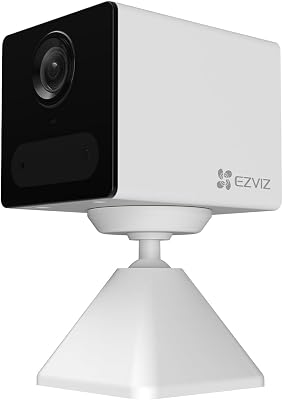 EZVIZ CB2 1080P – Telecamera di sorveglianza WiFi per interni senza fili, batteria 2000 mAh, videocamera per bambini WiFi 2.4 Ghz, rilevamento persona, 5 m visione notturna, audio bidirezionale, tipo