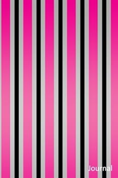 Journal: Black grey pink stripes notebook