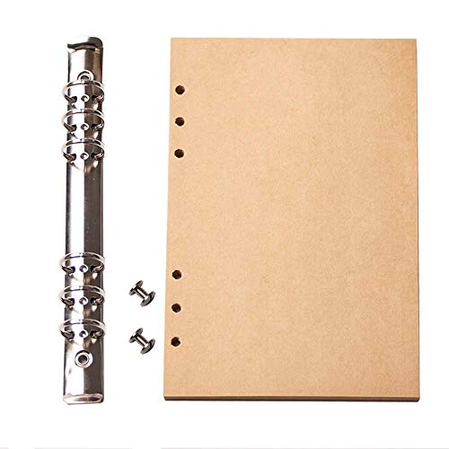 Passion Junetree Acier Traveller pour ordinateur portable 6 anneaux à anneaux Incluent Vis et à remplir les papiers