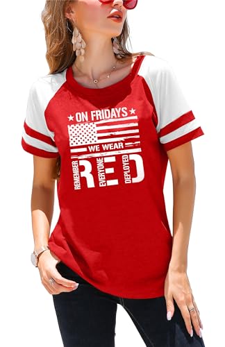 American Flag Shirt Women 4th of July Shirts USA Flag Graphic Patriotic Tshirt Raglan Color Block Tops2