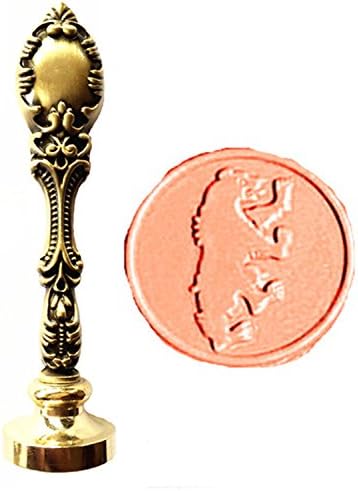 Vintage Bear Jump Game Sello de cera de bronce de lujo Metal pavo real decorativo invitaciones de boda Tarjetas de regalo Sellos de papel sobre