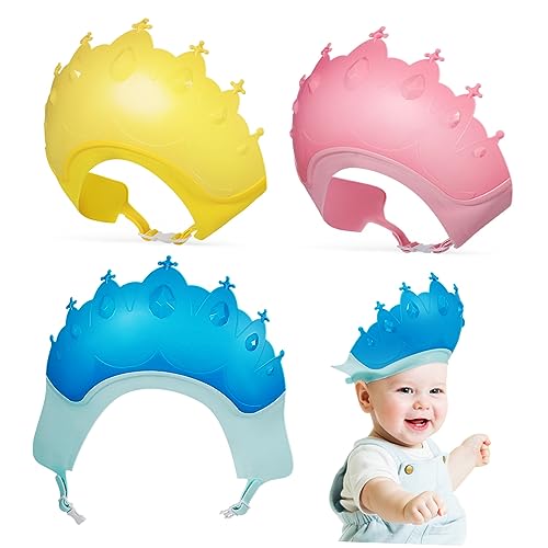 Bonnet de bain pour enfant YARNOW : lot de 3 visières de douche réglables