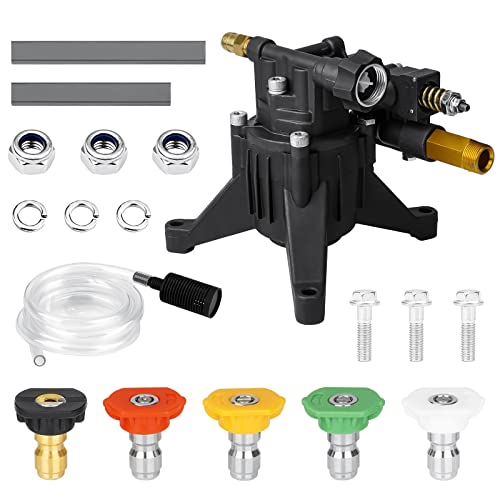 New 7/8" Shaft Vertical Pressure Washer Pump 3100 PSI @ 2.5 GPM OEM & Power Washer Pump, replacement for HONDA, Homelite, Karcher, Compatible with Honda, Ryobi, Simpson, Craftsman Homelite and More