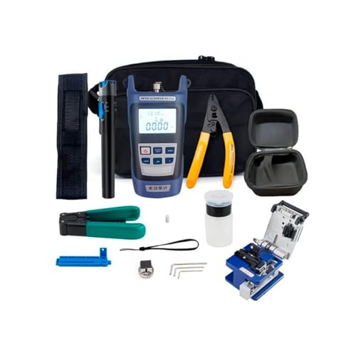 Kit De Ferramentas De Fibra Óptica Com Caneta Teste Alicate Medidor de Potência Bolsa De Transporte