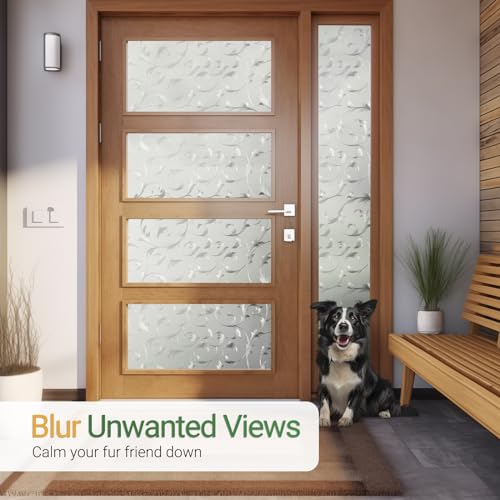 Rabbitgoo A058-44.5 Window Privacy Film, Frosted Glass Window Film Decorative thumb #4