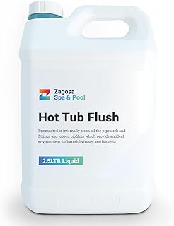 Zagosa Spa & Pool 2.5ltr Hot Tub Flush - Biofilm remover, system flush for spas and hot tubs