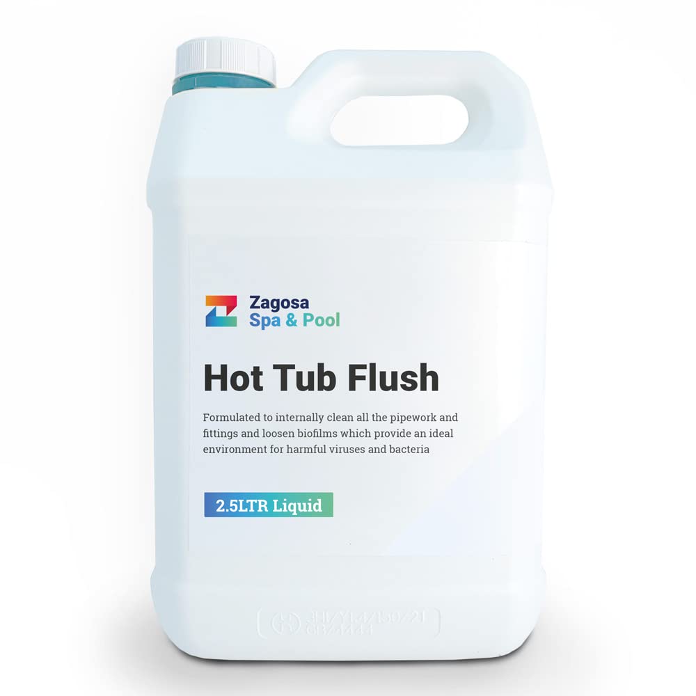 Zagosa Spa & Pool 2.5Ltr Hot Tub Flush - Biofilm Remover, System Flush For Spas And Hot Tubs
