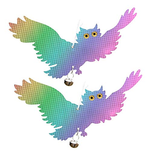 Expulsor de aves 2 piezas de Owl Bird Repelente de control susto dispositivo láser reflectante falsos búho Sustos de aves palomas Carpintero Repelente y Jardín Apto para granja ( Color : B )