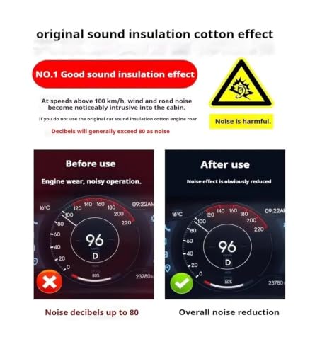 Coussin sonore voiture contre la chaleur du moteur BMW Série 3 E90 E91 E92 E93